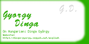 gyorgy dinga business card