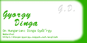 gyorgy dinga business card